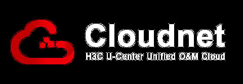Cloudnet logo with red cloud icon and text: H3C U-Center Unified O&M Cloud